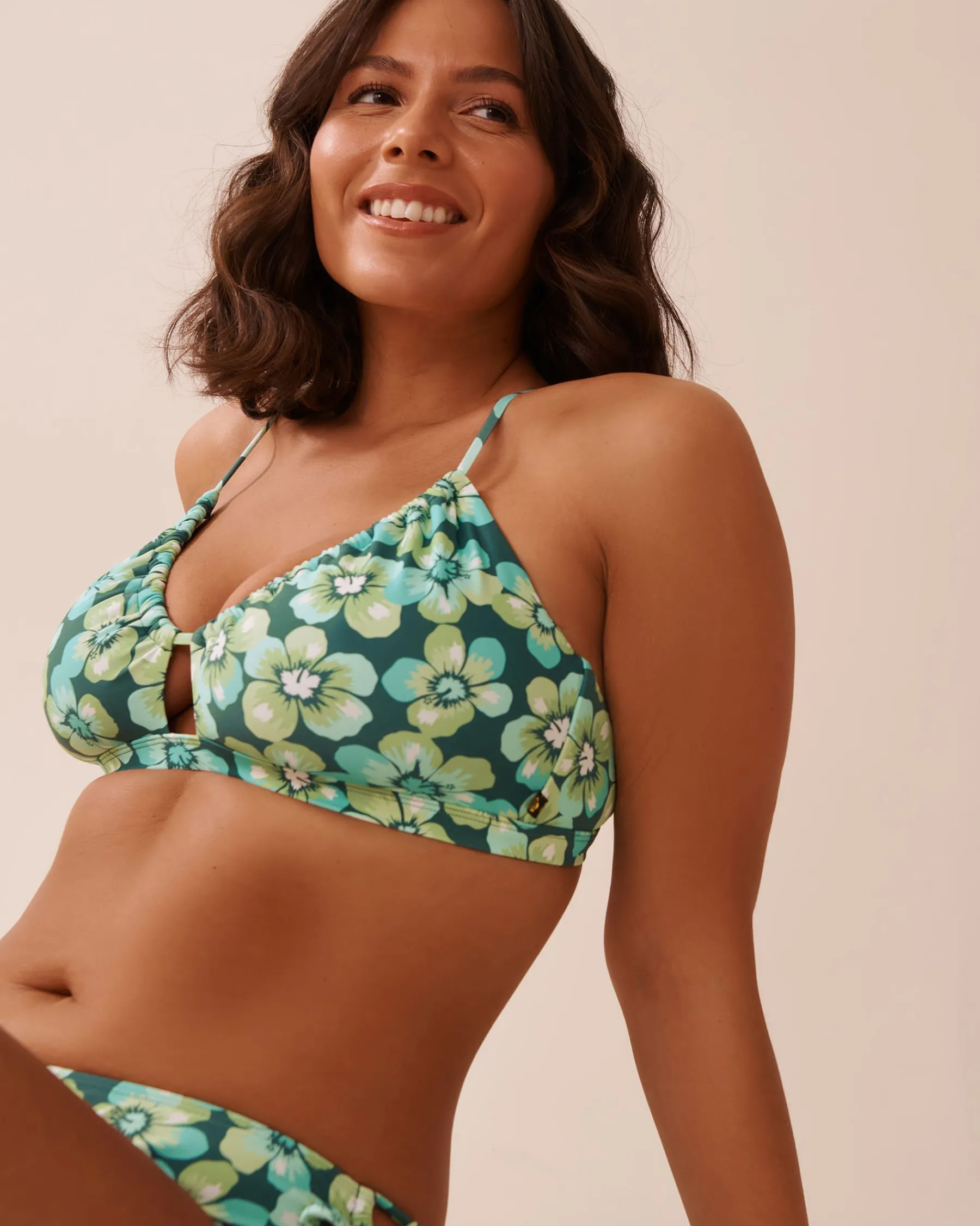Clearance Recycled Fibers Bralette Bikini Top A Splashing Escape|Eco-conscious Swimwear