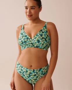 Sale Recycled Fibers D Cup Bralette Bikini Top A Splashing Escape|Supportive Swimwear