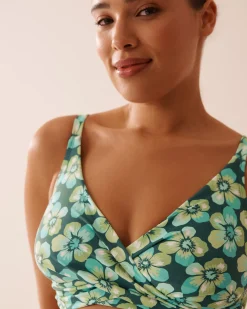 Sale Recycled Fibers D Cup Bralette Bikini Top A Splashing Escape|Supportive Swimwear