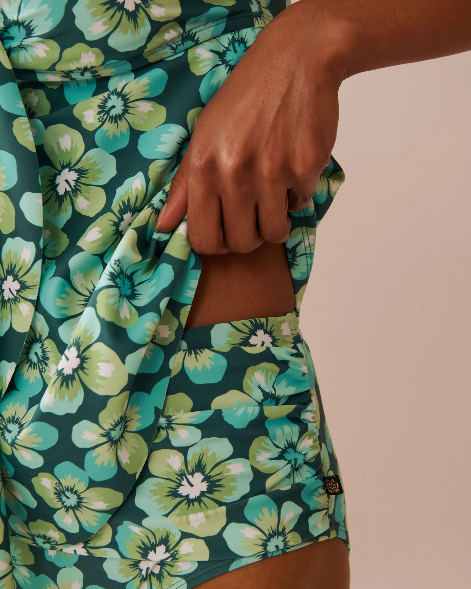 Recycled Fibers Bandeau Tankini Top A Splashing Escape|Tankinis