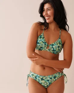 Sale Recycled Fibers Cross-Tie Bikini Bottom A Splashing Escape|Eco-conscious Swimwear
