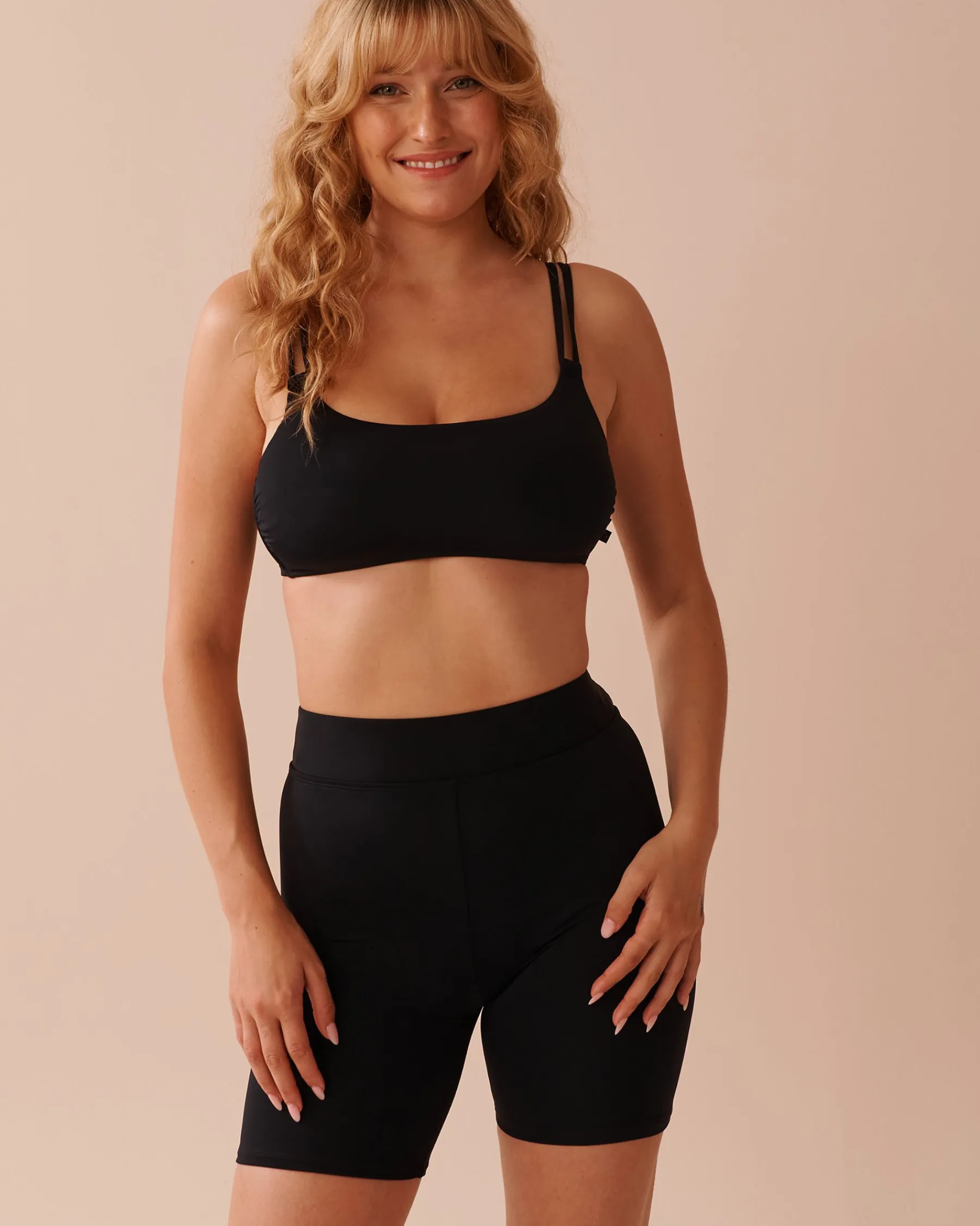 New Double Strap Bralette Bikini Top Always So Chic|Black Swimwear
