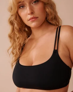 New Double Strap Bralette Bikini Top Always So Chic|Black Swimwear