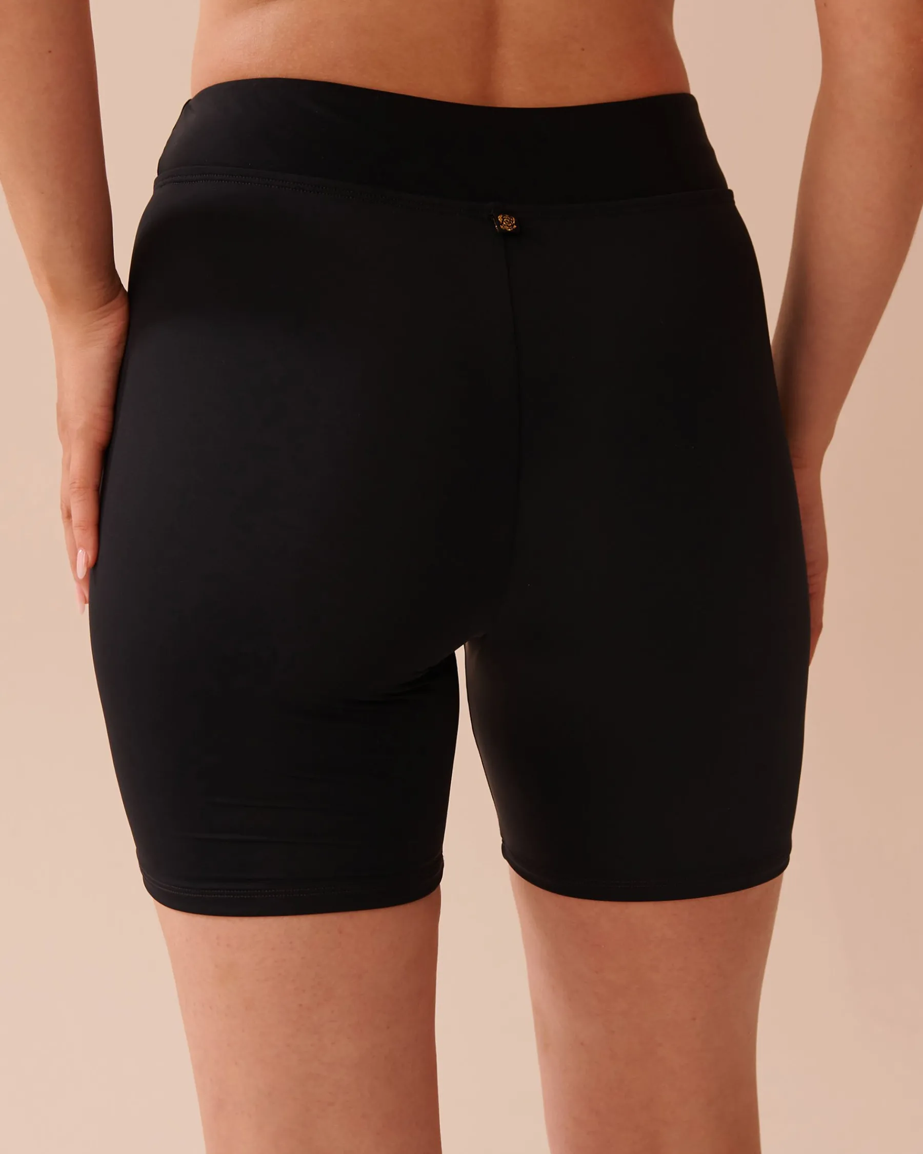High Waist Long Swim Shorts Always So Chic|Black Swimwear