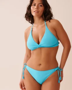 Online Recycled Fibers Criss-Cross Triangle Bikini Top A Splashing Escape|Tops