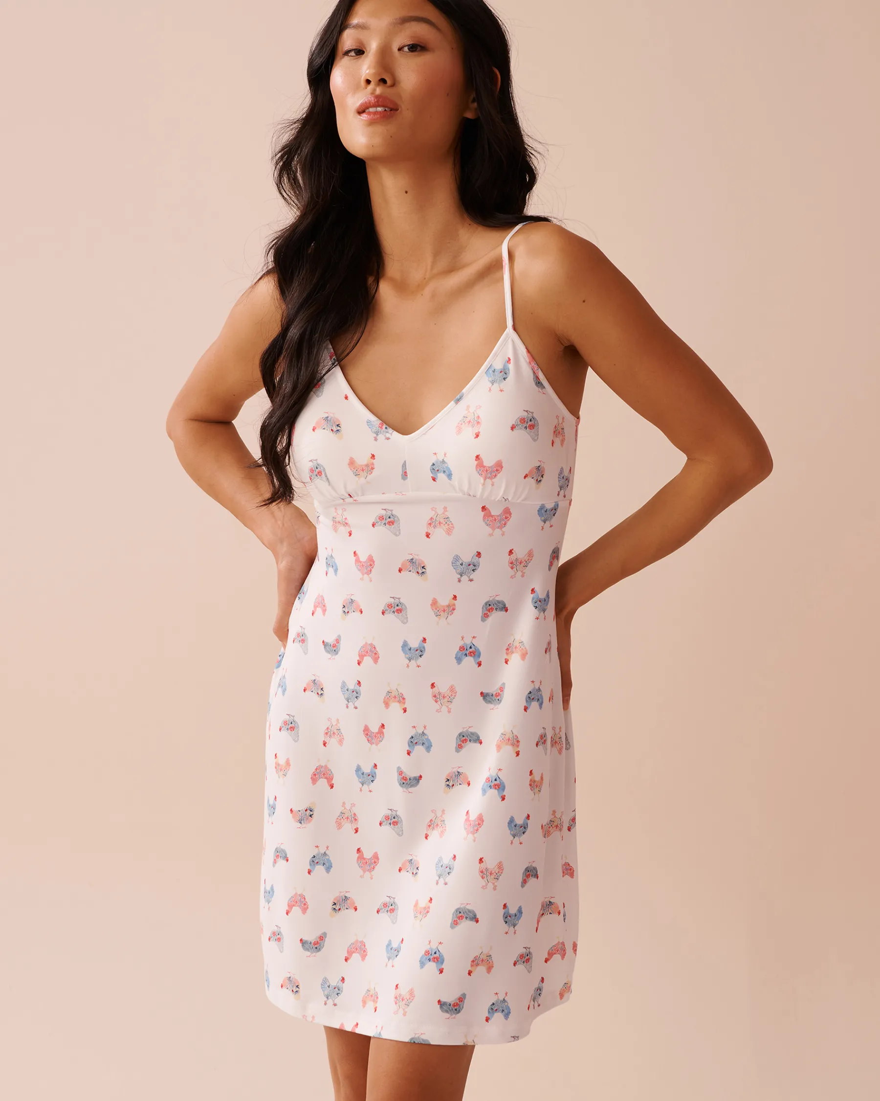 Sale Chicken Print Super Soft Nightie The Peachy Dream Collection|Nightshirts
