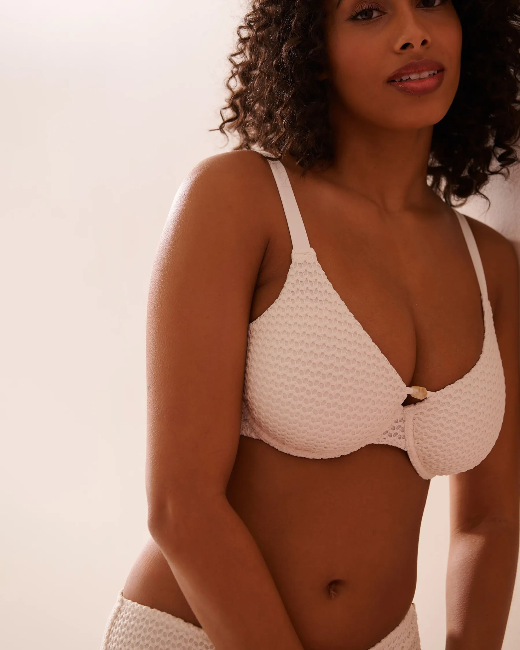 Best Crochet D Cup Triangle Bikini Top Texture Play|On Neutral Ground