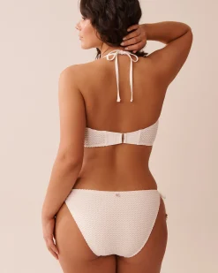 Discount Crochet Ring Bandeau Bikini Top Texture Play|On Neutral Ground