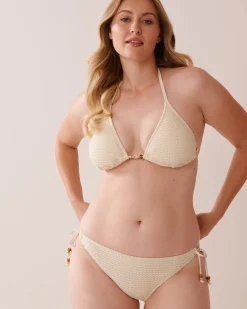 Best Crochet Triangle Bikini Top Texture Play|On Neutral Ground