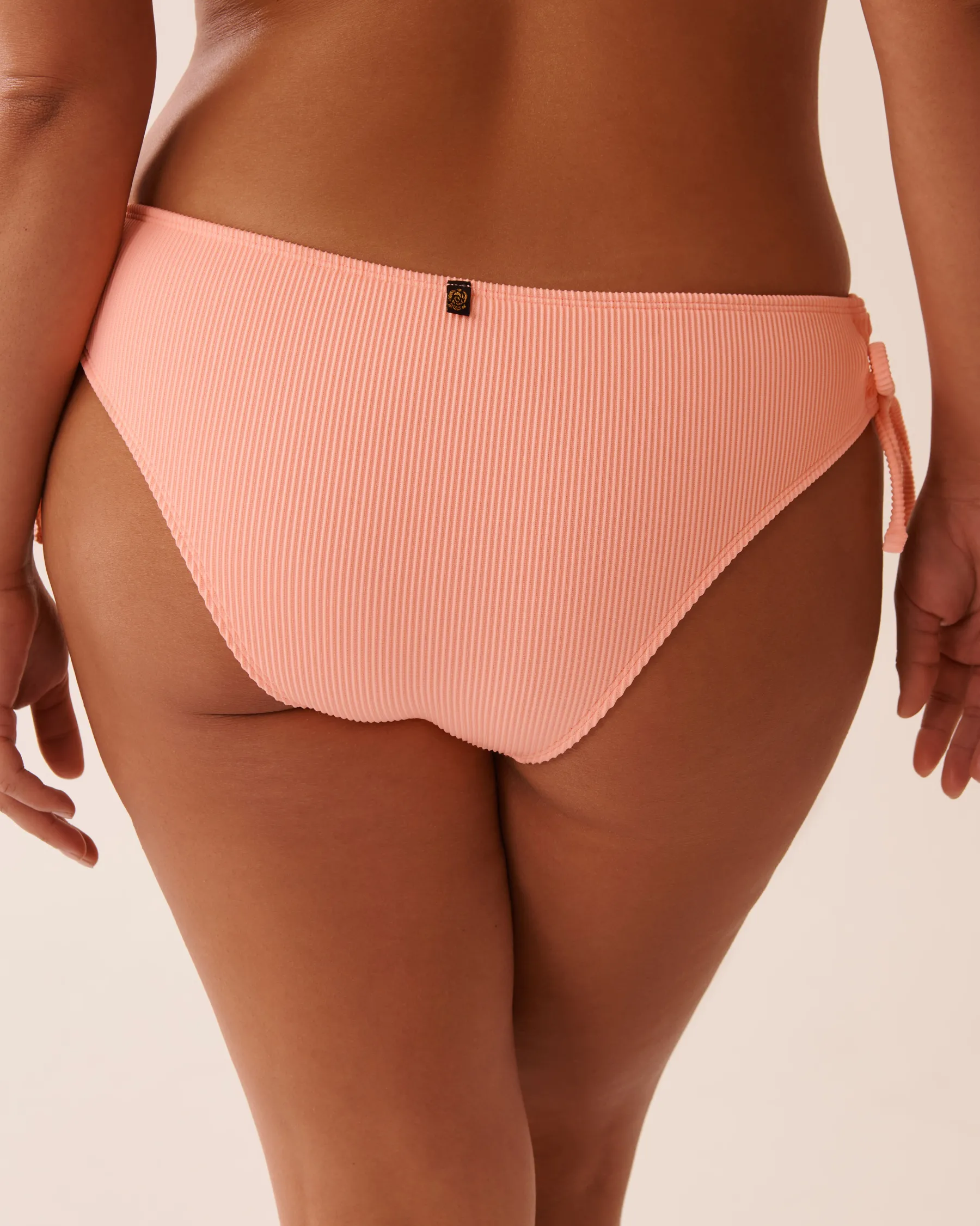 Outlet Ribbed Side Tie Cheeky Bikini Bottom Texture Play|Summer Romance