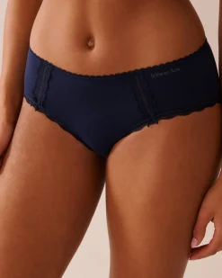 Discount Cotton and Lace Detail Hiphugger Panty Cotton Panties|Hiphugger