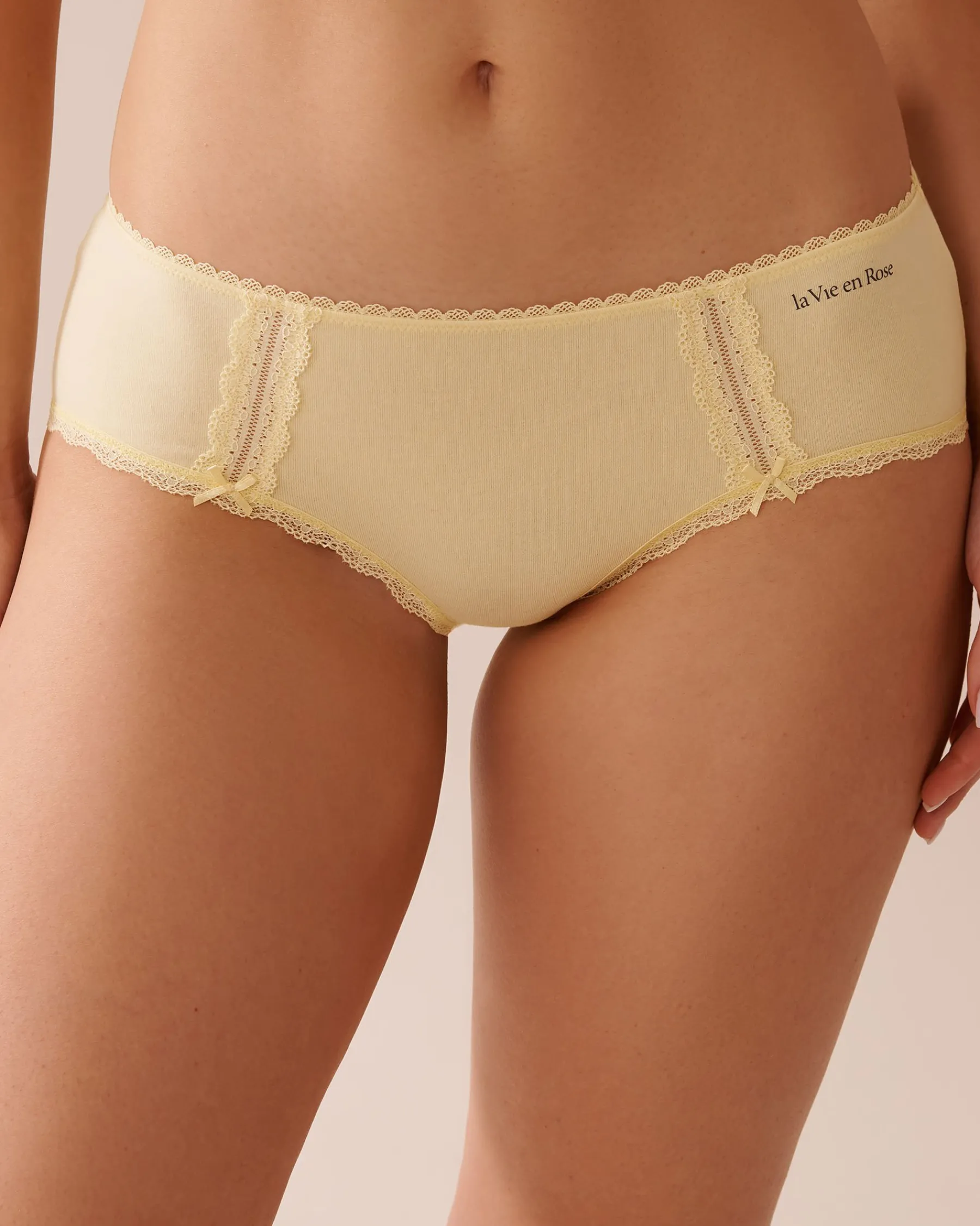 Discount Cotton and Lace Detail Hiphugger Panty Cotton Panties|Hiphugger