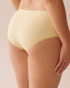 Discount Cotton and Lace Detail Hiphugger Panty Cotton Panties|Hiphugger