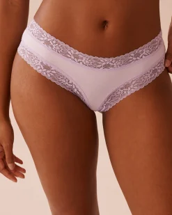 Hot Cotton and Lace Trim Cheeky Panty Cotton Panties|Cheeky