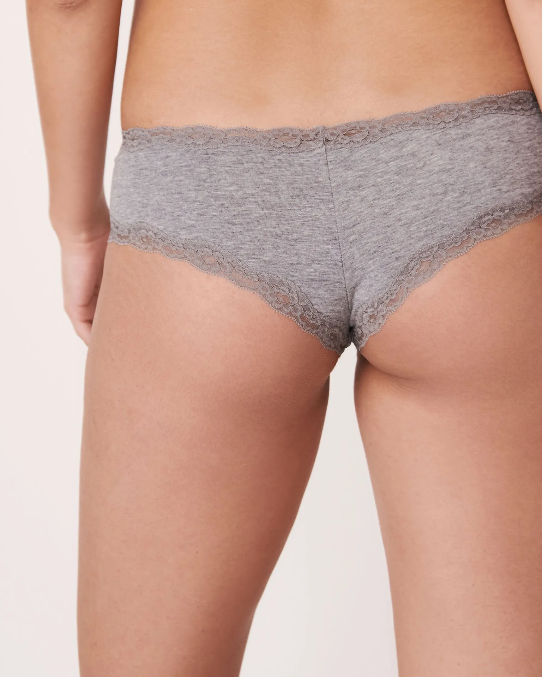 Cotton and Lace Trim Cheeky Panty Cotton Panties|Cheeky