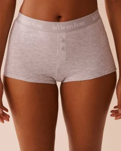 Best Cotton and Logo Elastic Band High Waist Boyleg Panty BOY Cotton Panties|High Waist