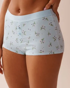 Sale Cotton and Logo Elastic Band High Waist Boyleg Panty BOY Cotton Panties|Boyshort