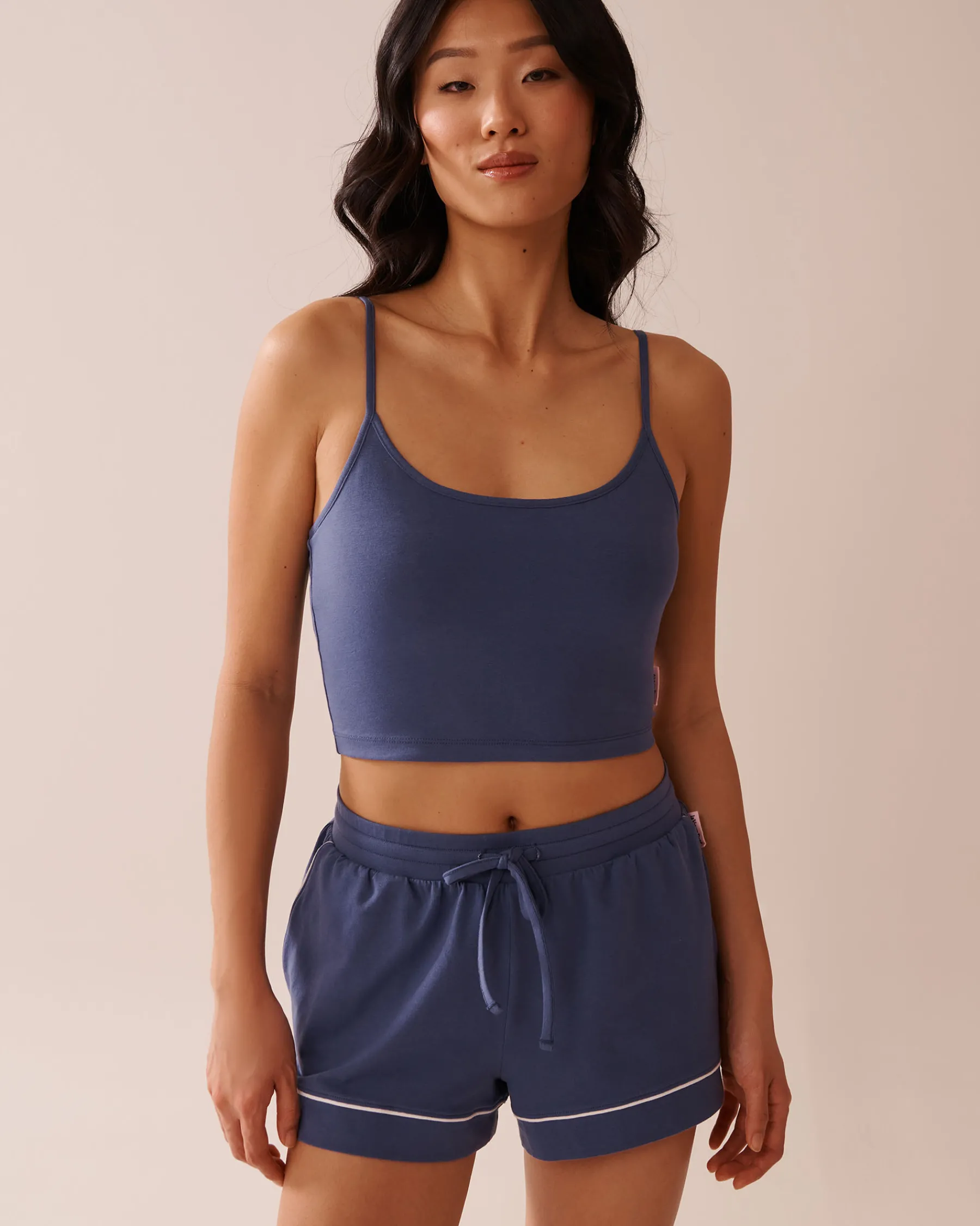 Online Cotton Crop Cami with Shelf Bra Cotton Pajamas|Tops
