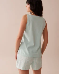 Online Cotton Henley Cami Cotton Pajamas|Tops