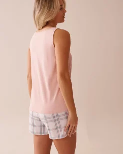 Best Cotton Henley Cami Cotton Pajamas|Tops