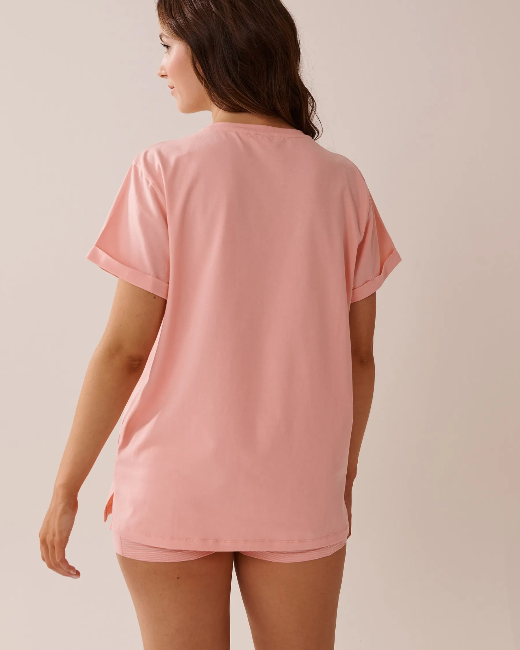Outlet Cotton T-shirt with Pocket Cotton Pajamas|Tops