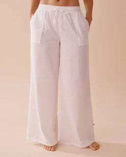 Clearance Cotton-Linen Blend Wide Leg Pants Always So Chic|Beachwear