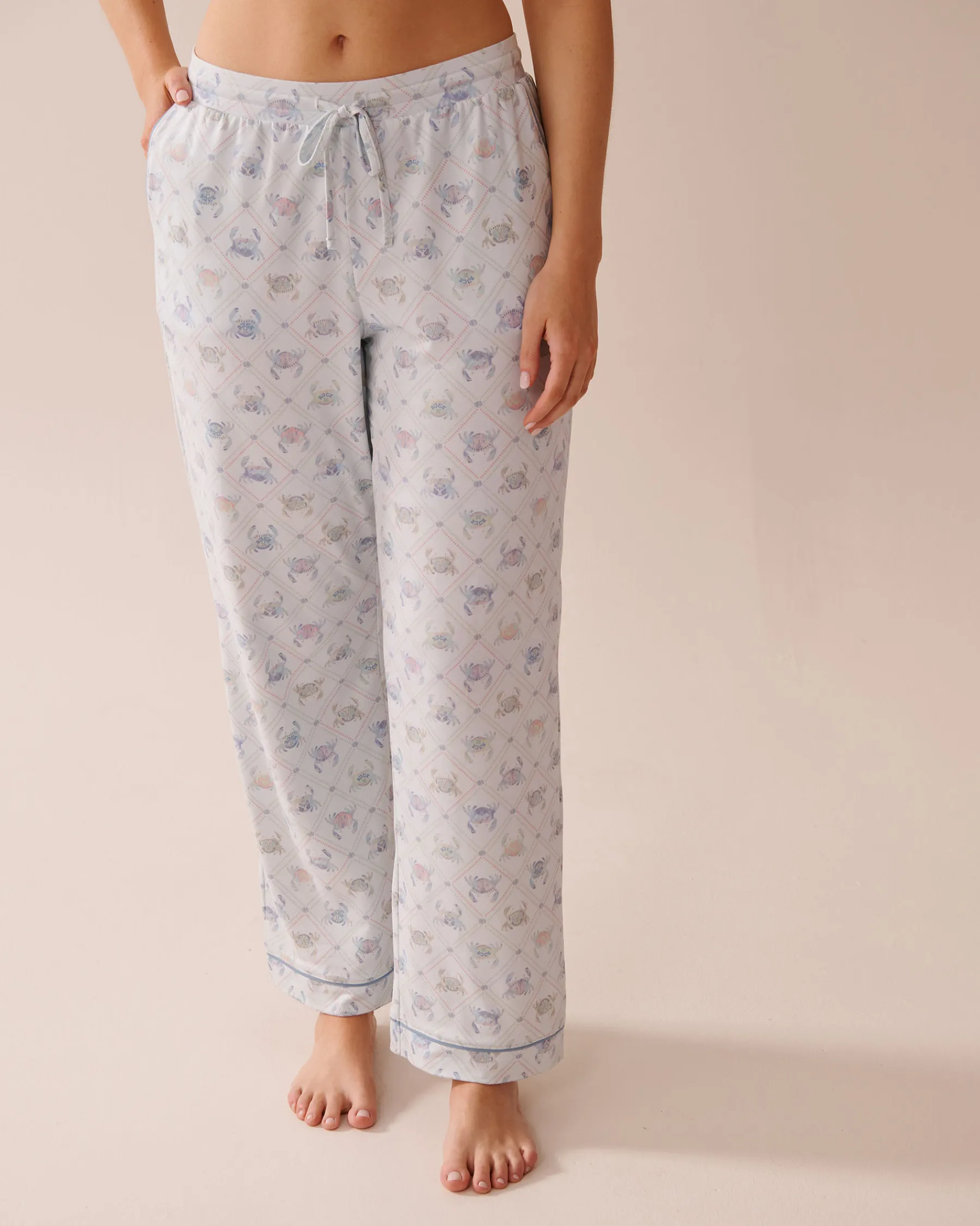 Discount Crab Print Super Soft Pajama Pants The Peachy Dream Collection|Bottoms