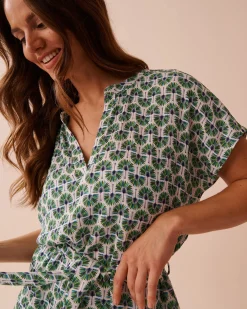 Discount Gauze Short Dress A Splashing Escape|Beachwear