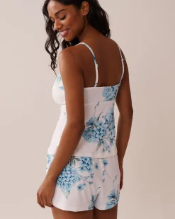 Outlet Hydrangea Print Super Soft Cami The Peachy Dream Collection|Tops