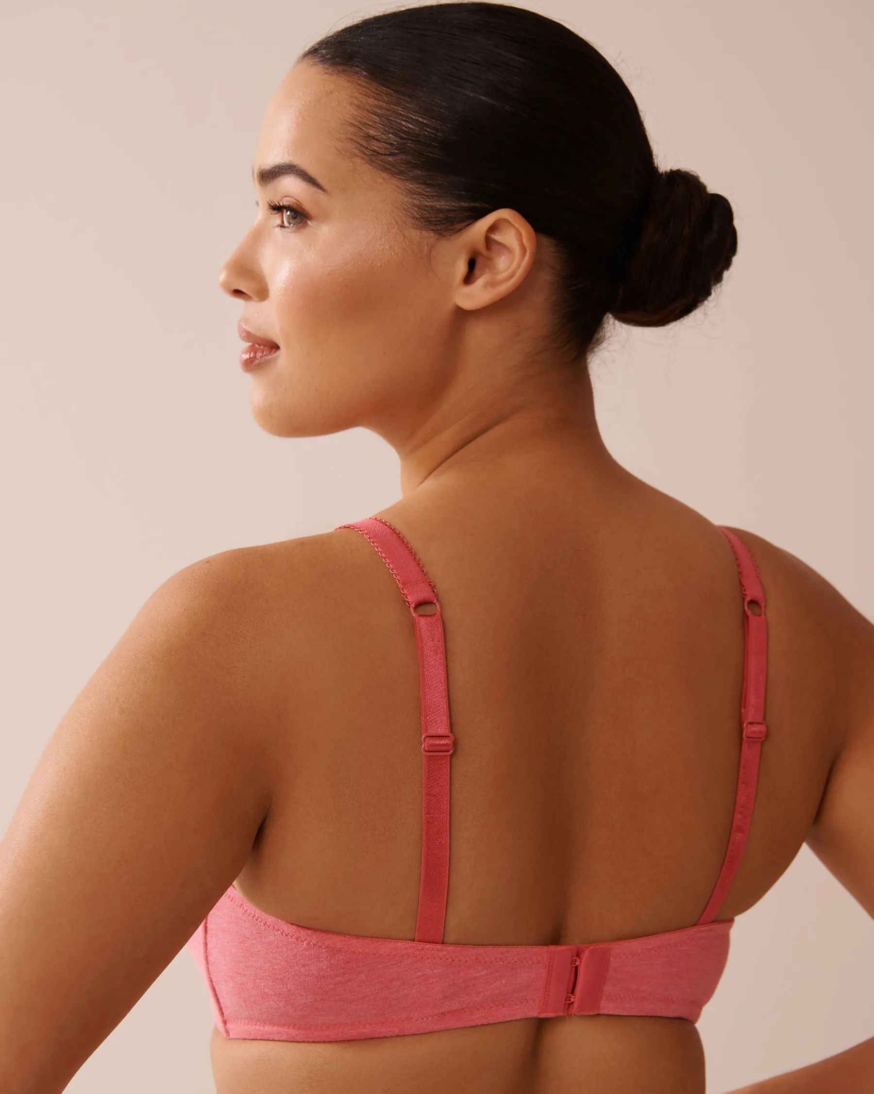 Online Lightly Lined Wireless Cotton Bra T-shirt Bras|Demi Cup