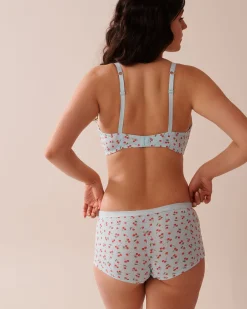 Sale Lightly Lined Wireless Cotton Bra T-shirt Bras|Demi Cup