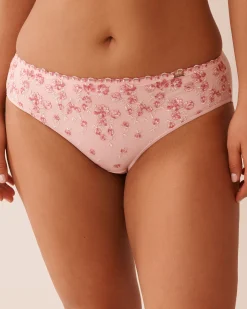Online Microfiber and Mesh Sleek Back Bikini Panty Bikini