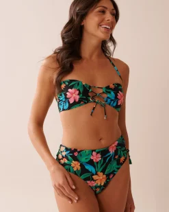 Discount Cutout Bandeau Bikini Top Tops