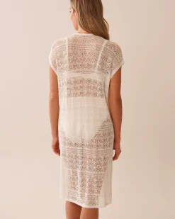 Best Open-Front Crochet Caftan Texture Play|On Neutral Ground