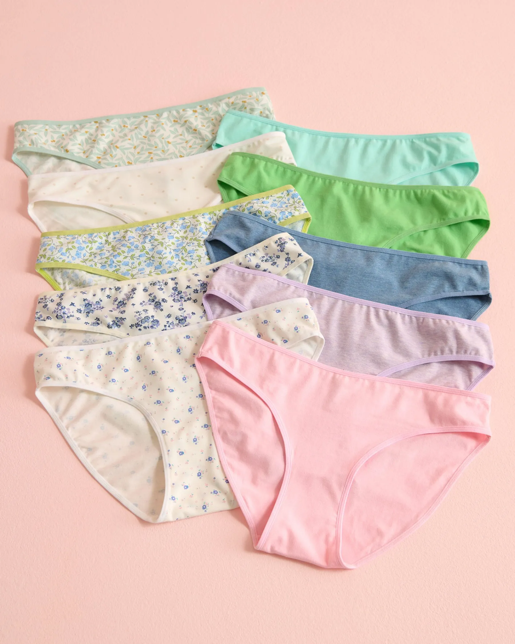 Clearance 10-Pack Cotton Bikini Panty Bikini|Panty Packs