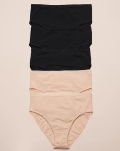 Sale 5-Pack Cotton High Waist Bikini Panty Panty Packs|Cotton Panties