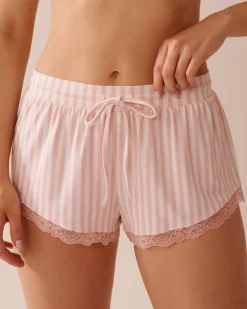 Online Lace Trim Super Soft Pajama Shorts The Peachy Dream Collection|Bottoms