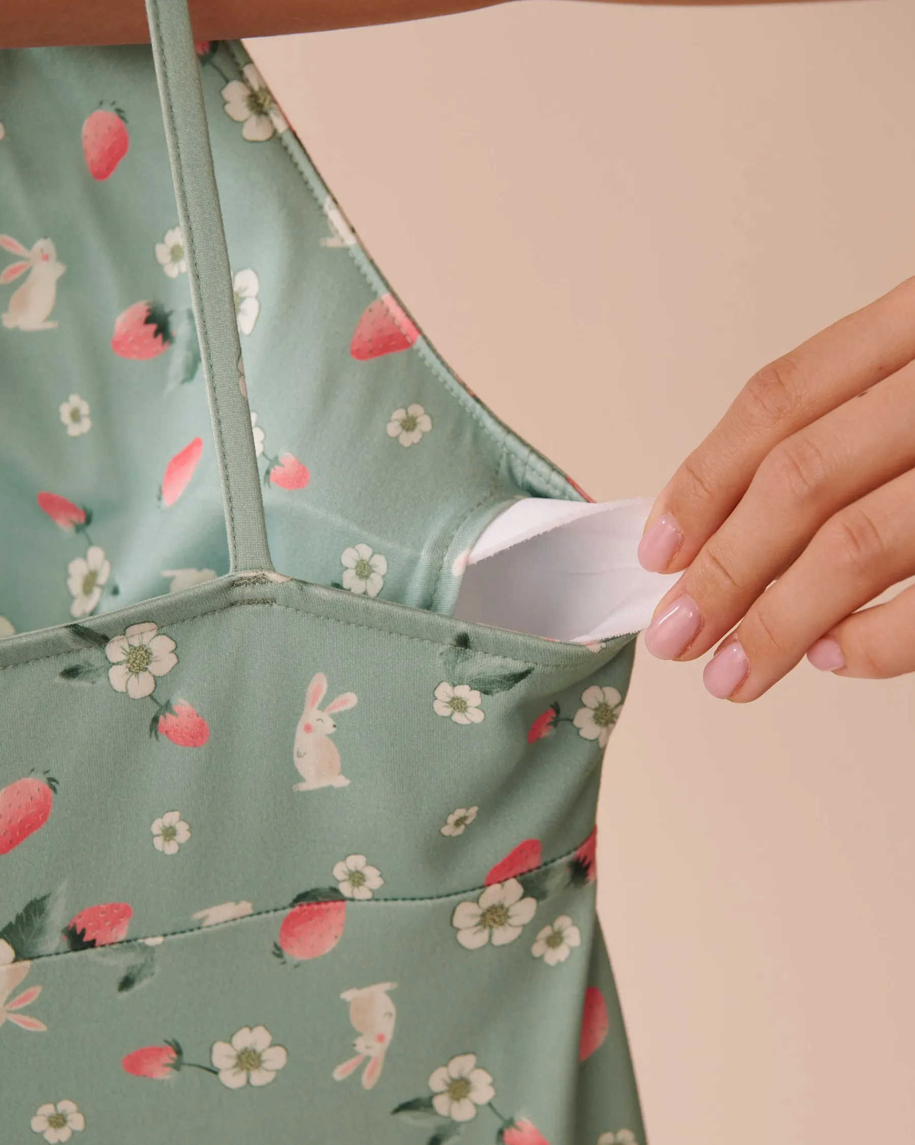 Best Rabbit & Strawberry Print Super Soft Nightie The Peachy Dream Collection|Nightshirts