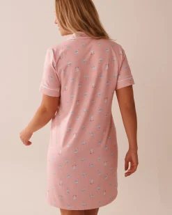 Clearance Seagull Print Super Soft Button-down Sleepshirt The Peachy Dream Collection|Nightshirts