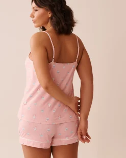Best Seagull Print Super Soft Cami with Shelf Bra The Peachy Dream Collection|Tops