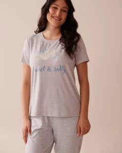 Outlet Seashell Print Super Soft T-shirt The Peachy Dream Collection|Tops