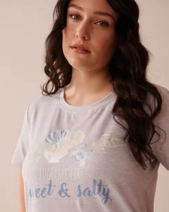 Outlet Seashell Print Super Soft T-shirt The Peachy Dream Collection|Tops