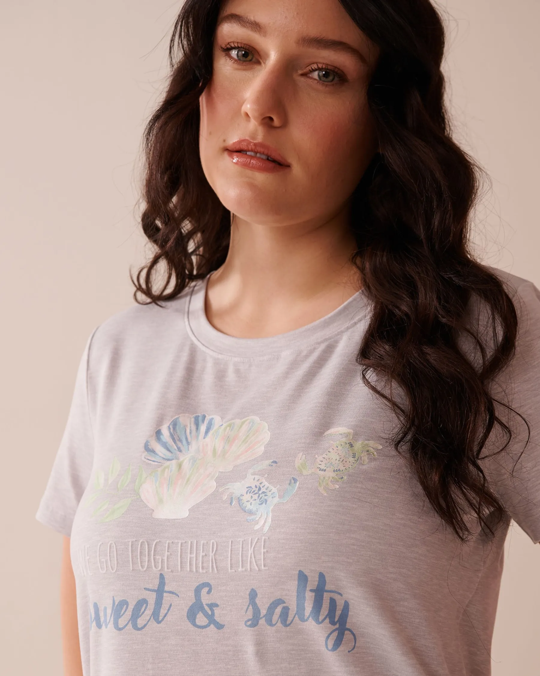 Outlet Seashell Print Super Soft T-shirt The Peachy Dream Collection|Tops