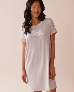Outlet Seashell Print Super Soft Sleepshirt The Peachy Dream Collection|Nightshirts
