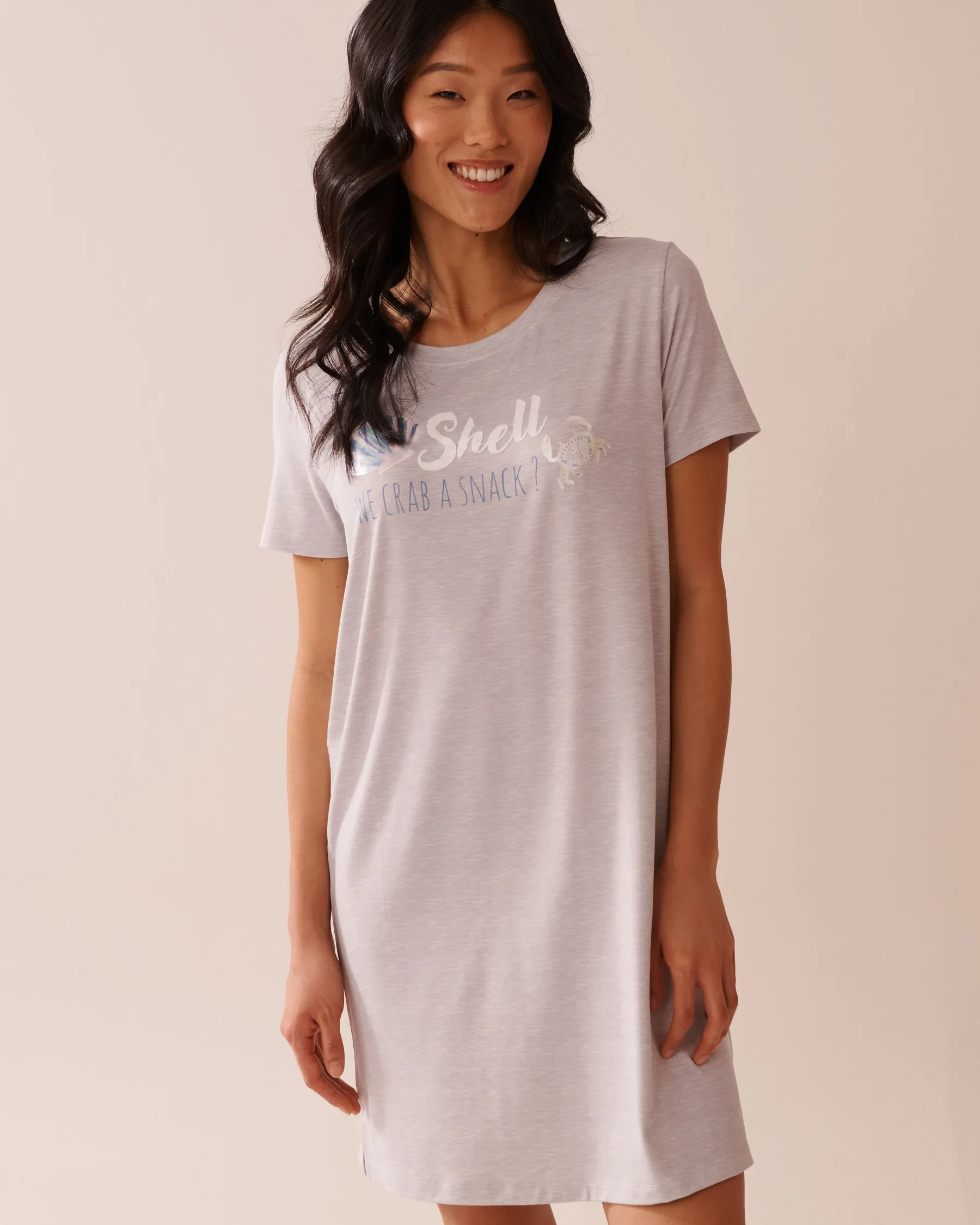 Outlet Seashell Print Super Soft Sleepshirt The Peachy Dream Collection|Nightshirts