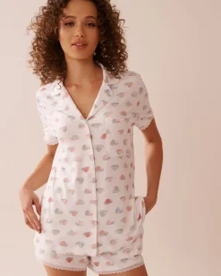 Best Snail Print Super Soft Button-down Shirt The Peachy Dream Collection|Tops