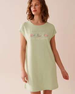 Hot Snail Print Super Soft Sleepshirt The Peachy Dream Collection|Nightshirts