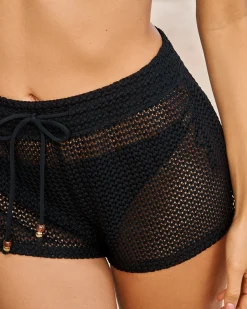 Sale SOLID Crochet Swim Shorts Always So Chic|Texture Play