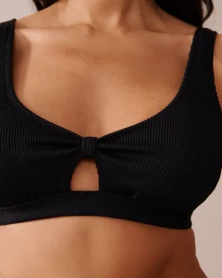 Hot SOLID Ribbed Bralette Bikini Top Always So Chic|Texture Play