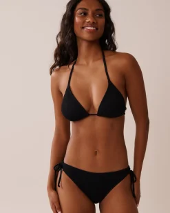 New SOLID Ribbed Side Tie Brazilian Bikini Bottom Always So Chic|Texture Play